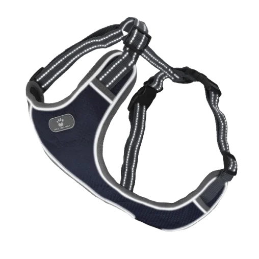 Шлея анатомічна світловідбивна AnimAll HL-8005-2 для собак, колір темно-синій, XL 46-92 см